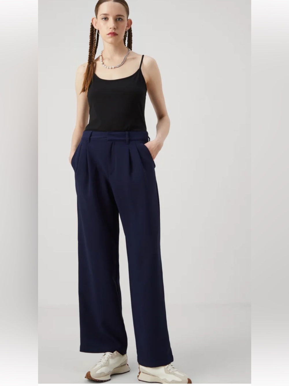 NWT GAP Easy Trouser Wide Leg Navy Trousers Size 6 NWT